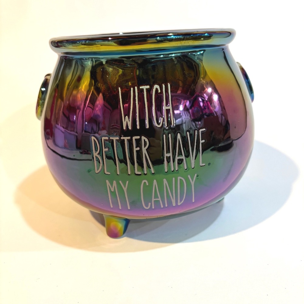 Global Design Connections Iridescent Witch Better Have My Candy Cauldron Bowl